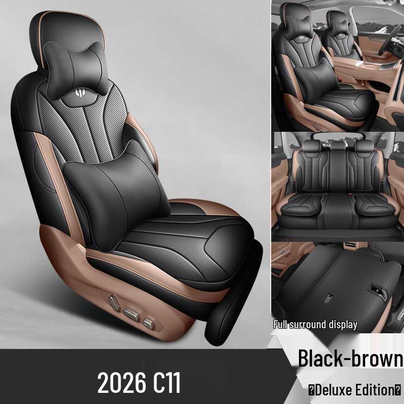 Leapmotor C11 Universal Four-Season Breathable Leather Car Seat Covers Pads (2024-2026)
