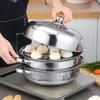 High Efficiency 3 Layer Nonrust Steel Steamer Pot With Ergonomic Handle For Safe And Even Heating