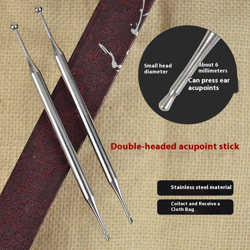 Acupuncture Pen Stainless Steel/Brass Manual Body Trigger Point Probe Pen Deep Tissue Massage,Dual Head Facial Reflexology Tools
