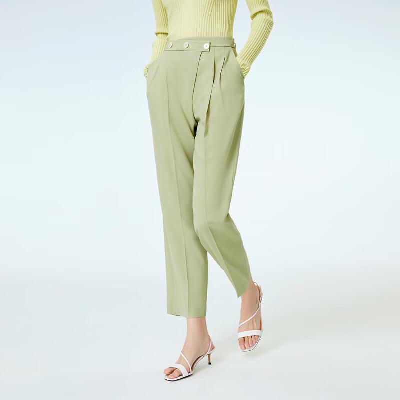 

OVVOVV Women s Mid-Waist Tapered Casual Trousers S