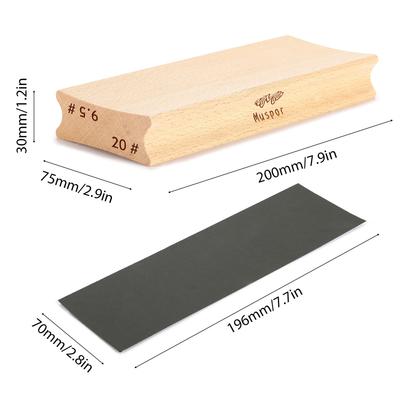 Guitar Radius Sanding Block Wooden Two Way Radius Sanding Block for Fret Leveling Fingerboard Sanding Beam Luthier Tool