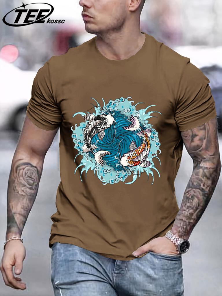 Japanese Harajuku Waves Koimen T Shirt Fashion Casual Short Sleeve Cotton Vintage Tee Shirts Hip Hop Crewneck Unisex Clothes