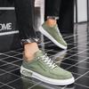 Herrskor Vulkaniserade Skor Platta Halkfria Slitstarka Andningsbara Sneakers Mode Canvas Fritidsskor Märkesskor för Män
