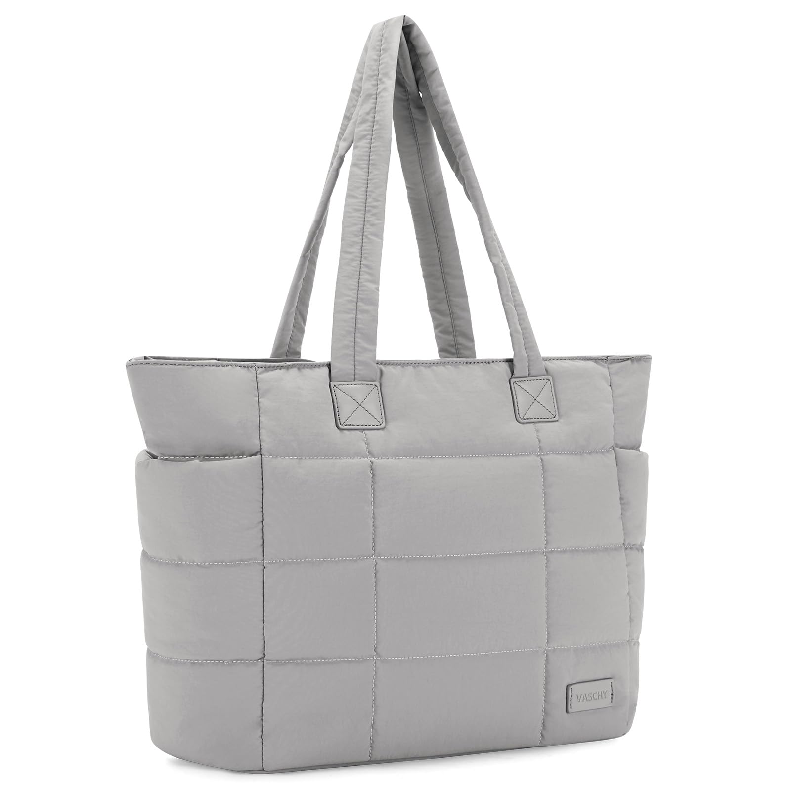 

Tote Bag for Large Business Shoulder with PC Storage and for Gray [Vaschy] Women, Lightweight, Capacity, Bag, Bag, Handbag, Zipper, Commuting, School, сірий колір