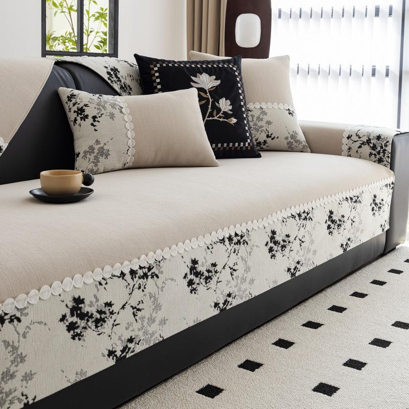 Light French Chenier Sofa Cushion, Universal In All Seasons, Non-Slip And Anti-Cat Scratching Sofa Cover, High-End New Chinese Seat Cushion