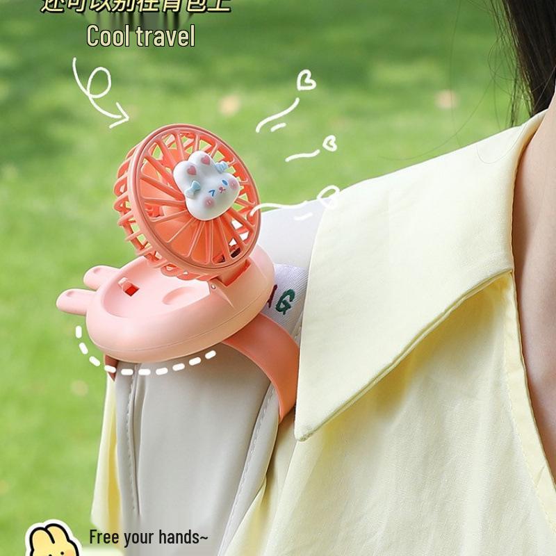 2025 Student Portable USB Wearable Mini Fan Watch for Kids