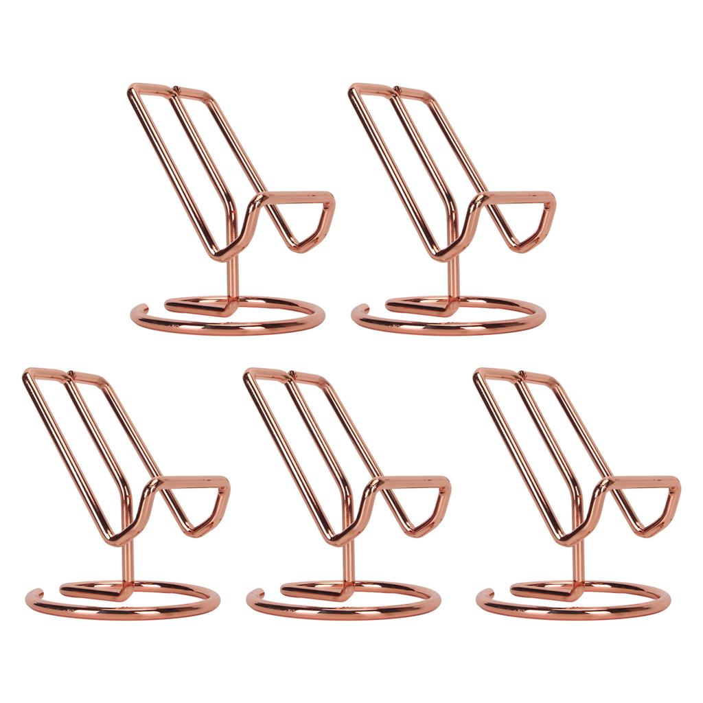 5PCS Cute Metal Cell Phone Stand Stable Ergonomic Perspective Portable Cell Phone Stand for Desk 