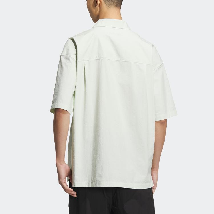 Adidas Originals Trefoil Short Sleeve Sports Shirt Men Tops Linen-Green IK8625