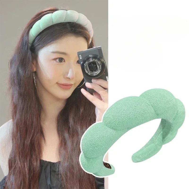 Brățări de spălat din microfibră de modă Bandă umflată Spa Bentita cu bule Spălarea feței Machiaj Accesorii pentru îngrijirea pielii