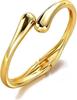 14K Gold Glossy Bracelet Combination 3-piece Set Alloy Spring Opening Bracelet Jewelry