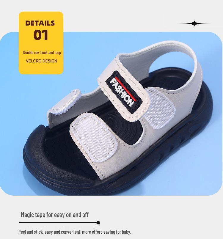 2026 Korean-Style Closed-Toe Sandals for Kids, Age 2-6, Soft Sole, Anti-Kick, Perfect for Summer Beach Activities