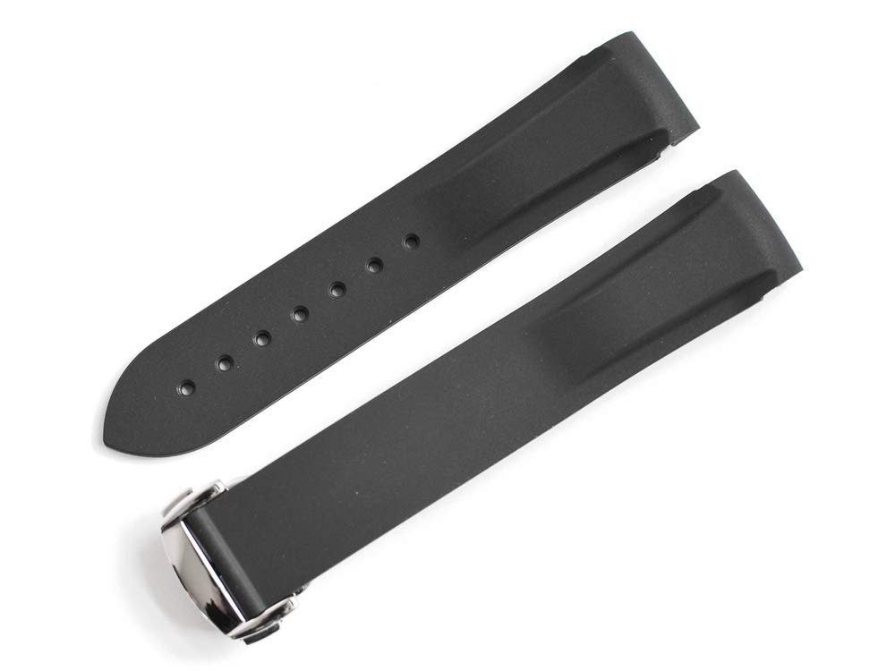 

Ремешок для часов King, совместимый с пряжкой Omega Seamaster D, резиновый ремень, внешний продукт, черный [импортный оригинал] 21/20 мм