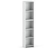 White Office Bookshelf 40cm 5 Shelves Standing Column For Toys Living Room