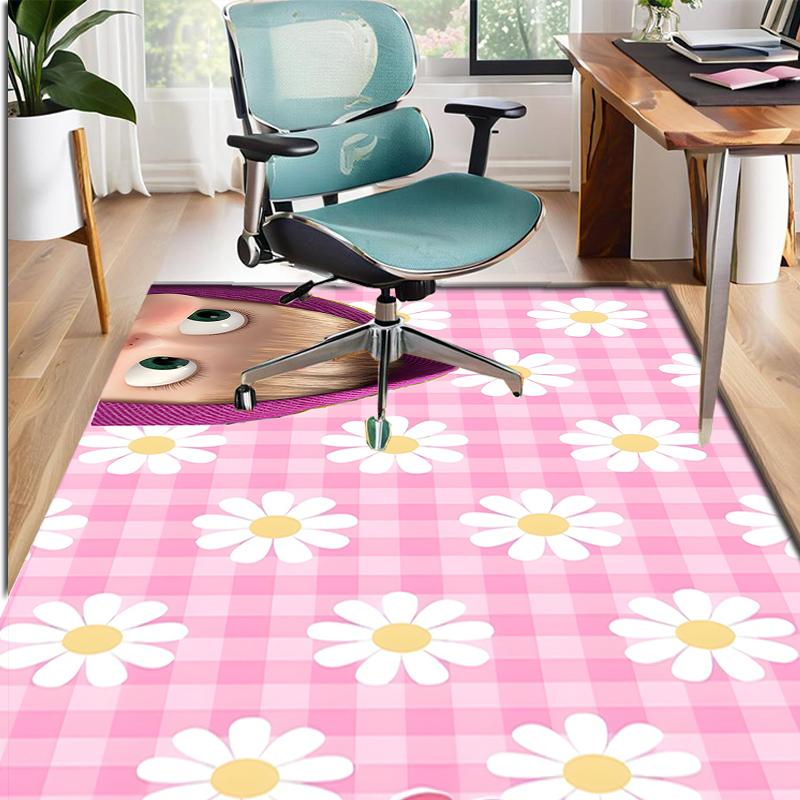 Masha and The Bear Pattern Rug, Indoor/Outdoor Mat, for Picnic, Gameroom, Bedroom, Office, Living Room, Home Decor Carpet, Birthday Gift