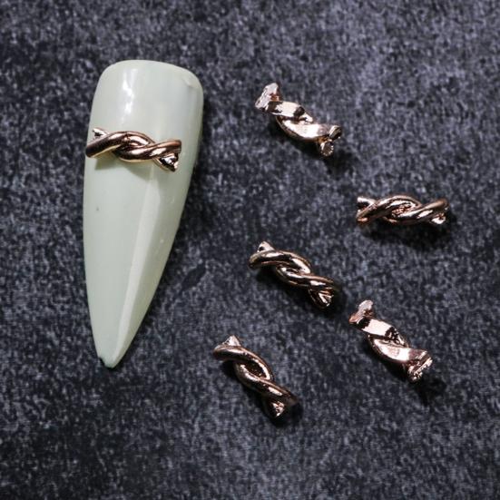 20Pcs Decorative Fade-Resistant Delicate Easy Paste Manicure Decor Twist Nail Ornament Manicure Decor