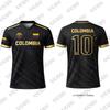 Camiseta de Verano Nueva con Estampado de Bandera de Colombia Para Niños Camiseta de Secado Rápido Deportiva Fútbol Entrenamiento Camisetas Casuales Tops para Niños/Adultos