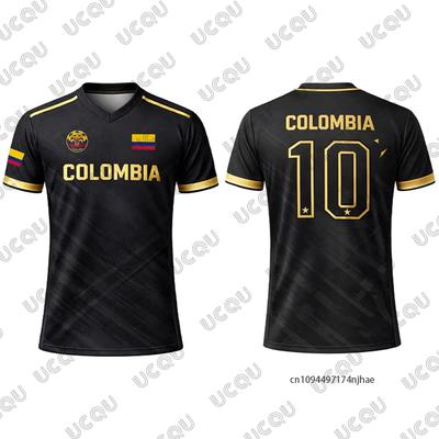 Summer New Colombia Flag Print Jersey For Children T-Shirt Quick-Drying Sports Football Training Tees Casual Kids/Adult Tops
