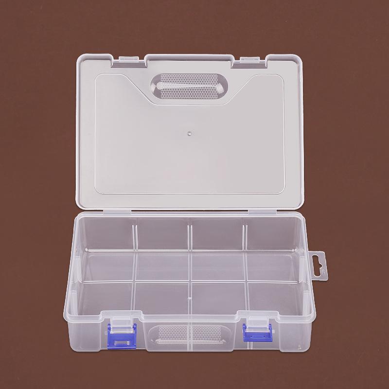 Plastic Storage Containers Box with Lid Big Capacity Clear Rectangle Box for Collecting Small Items, Beads, Crafts Accessories