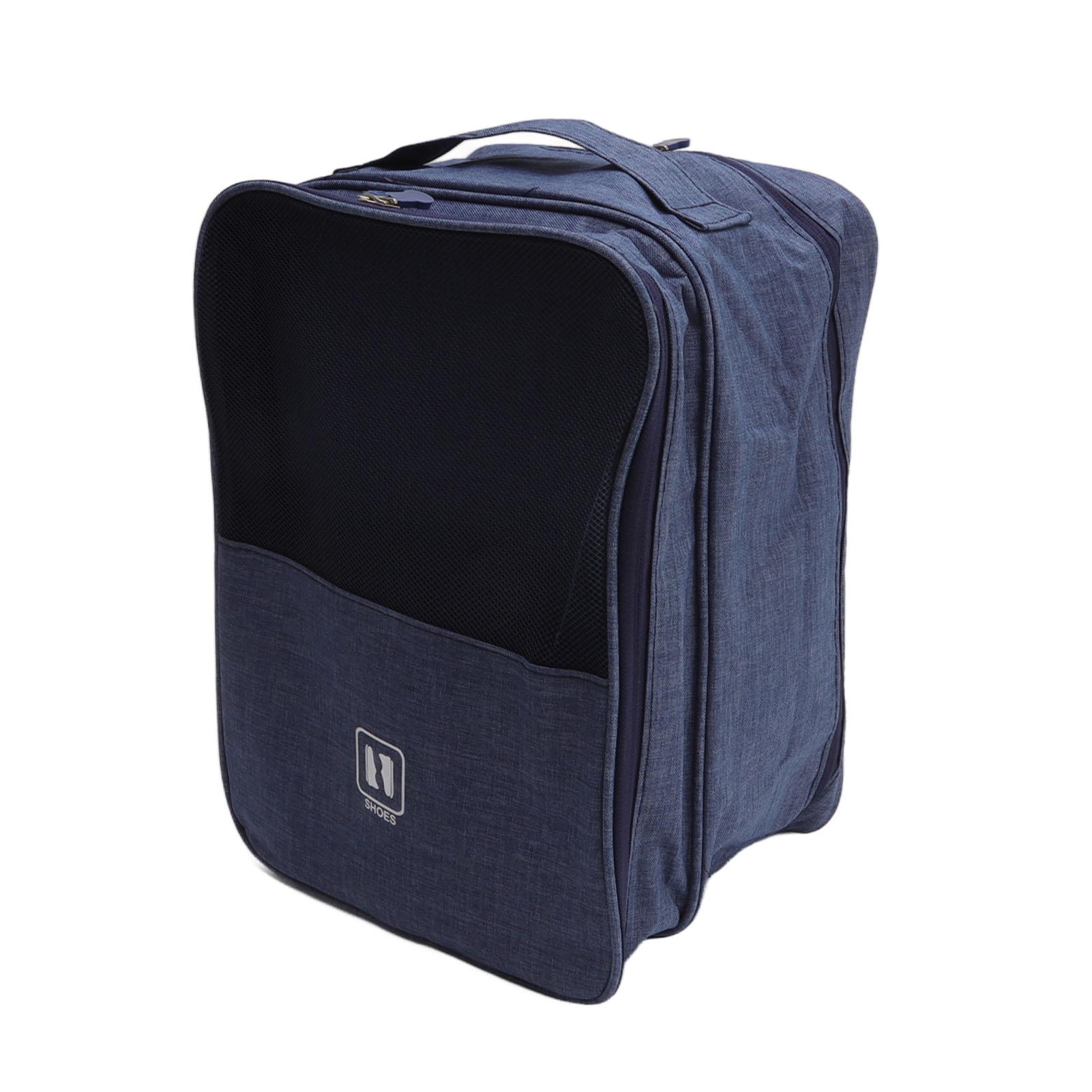 3 Layers Travel Shoe Bag Holds 3 Pair of Shoes Waterproof Portable Shoe Storage Bag for Travel Camping Daily Use Navy темно-синий 1500₽