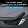 For Tesla Model Y -2024 Door Side Storage Box Set TPE Fully Covered Front Rear Door Storage Tray Organizer Car Accessories