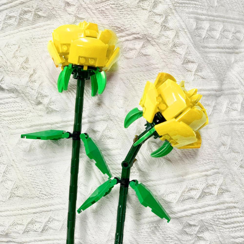 Goddess Festival Rose Building Blocks: DIY Handmade Flower Arrangement Kit with 38 Preserved Flowers