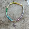 Yori Trendy Handmade Acrylic Rainbow Flower Colorful Beaded Necklace Summer Beach Necklace Jewelry Gift