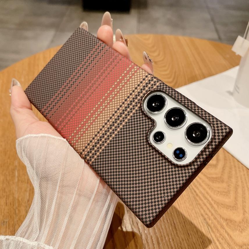 Luxury Carbon Fiber For Magsafe Slim Case For Samsung S25 S24 S26 Ultra S23 S22 S26 Plus Note 20 Ultra Magnetic Hard Armor Cover
