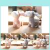 Fluffy Plush Donkey Keychain Cuddly Soft Toy Pp Cotton Cute Bag Charm 12cm Gray And Pink