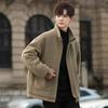 Winter Stand-up Collar Down Jacket Men's New Autumn and Winter Fleece Padded Jacket Thickened Warm Solid Color