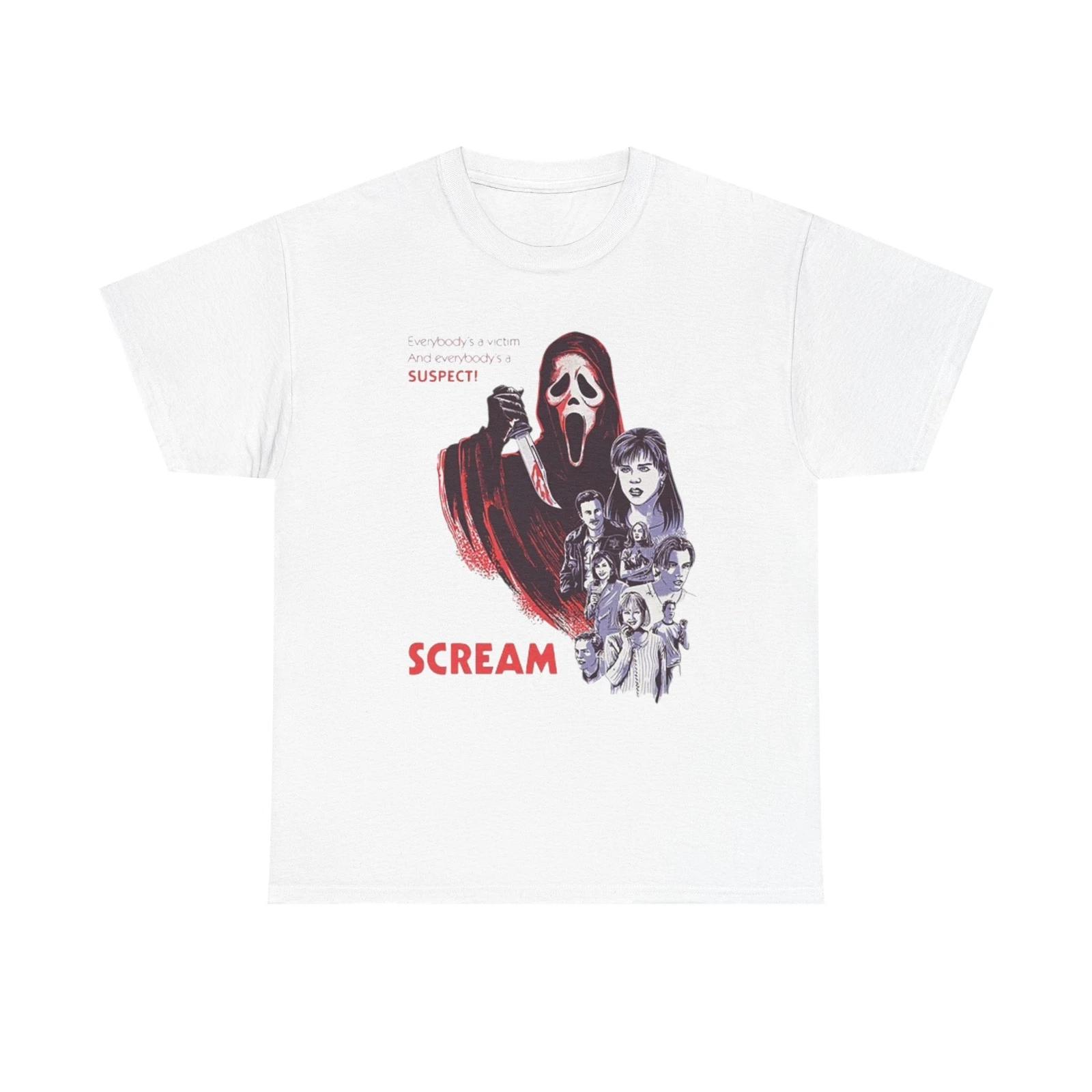 Men s and Women s T-shirts Scream Graphic L