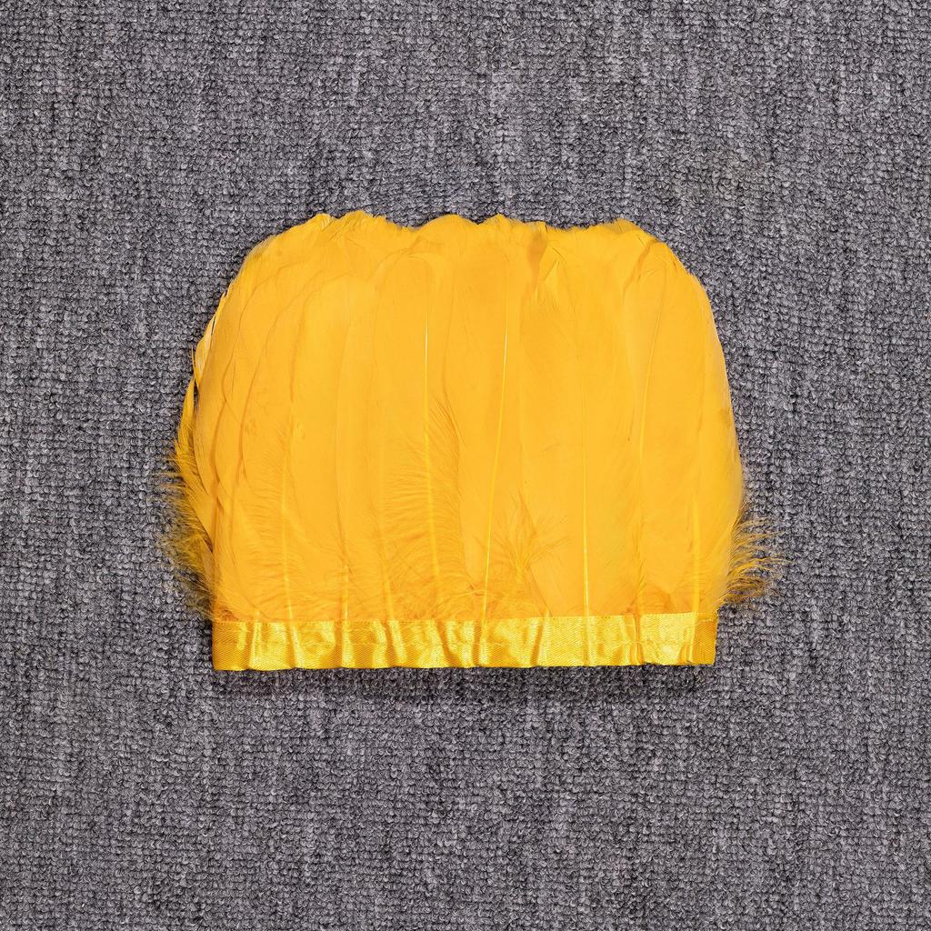 Goose Feather Large Floating Cloth Strip 2 Meters Feather Cloth Edge Goose Feather Cloth Strip Diy Feather Flower Stage Clothing Shawl Wing Decoration