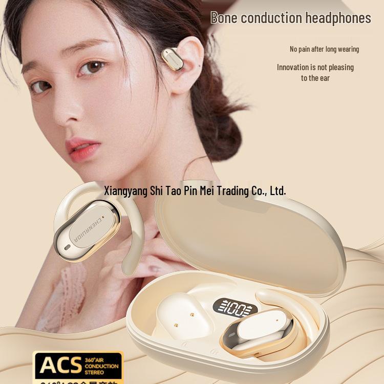 2024 Open-Ear Wireless Bluetooth Ear-Hook Headphones with Noise Cancelling & Long Battery Life