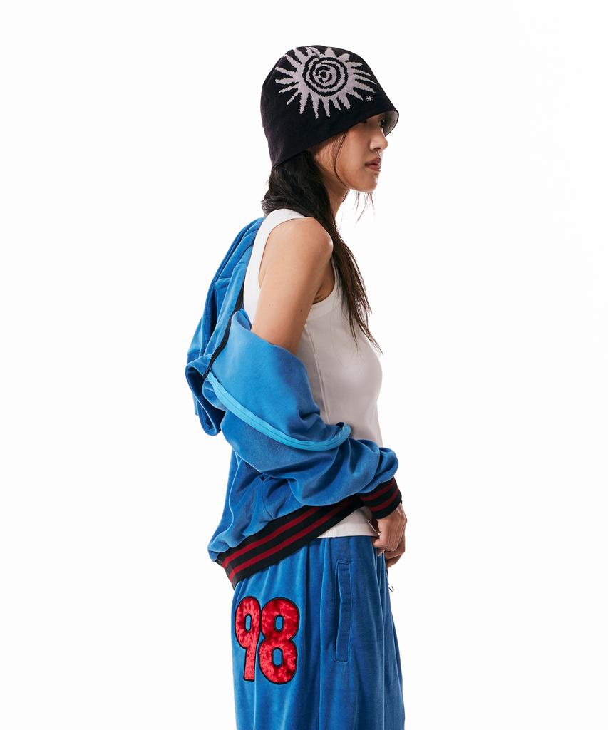 AAKAM 98 Patch Velor Pants (Blue)