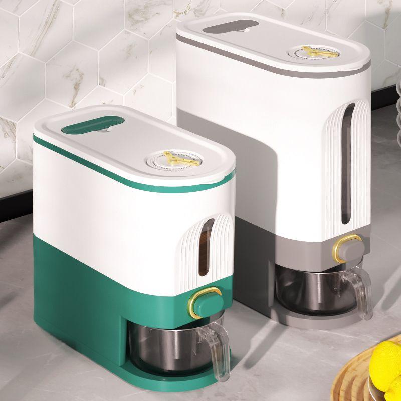 

Ведро для риса автоматическое, защищенное от насекомых и влагонепроницаемое, герметичное, ящик для хранения пяти зерен и разного зерна, ящик для риса