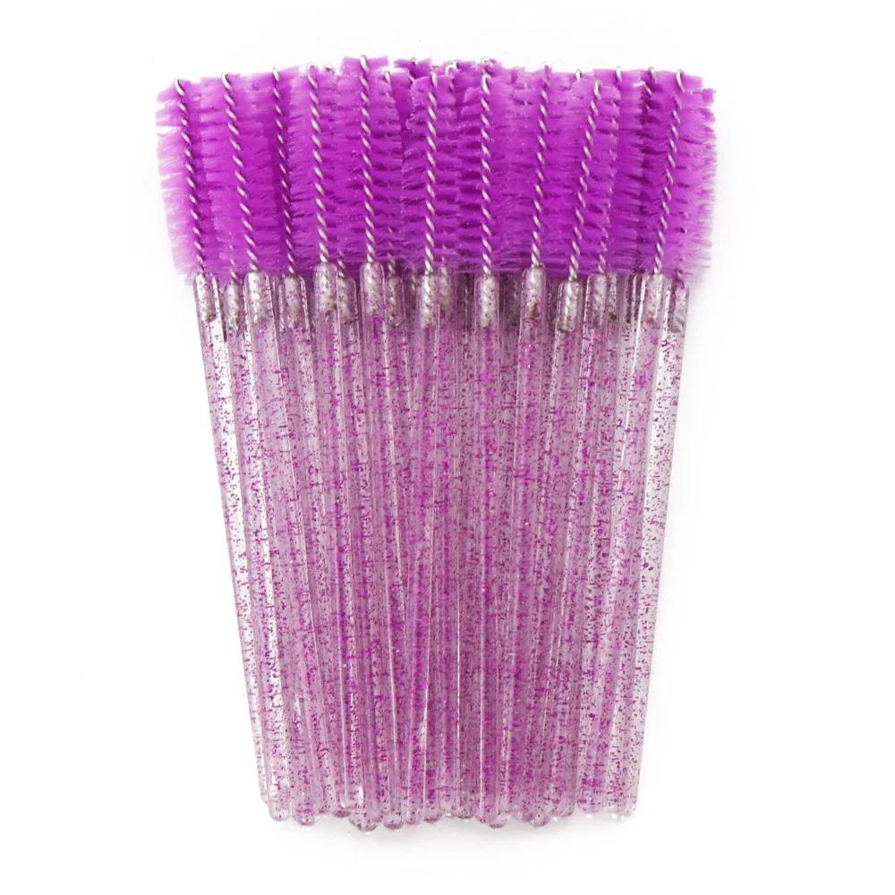 100Pcs Lash Eyebrow Brush Extension Brushes Mascara Applicator Wand Disposable Micro Eyelash Comb Brush SpoolersMakeup Kit lash