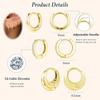 Set di piccoli orecchini a cerchio Huggie in Argento Sterling per Donna, Cerchi Ipoallergenici Placcati Oro 14K per Piercing Multipli
