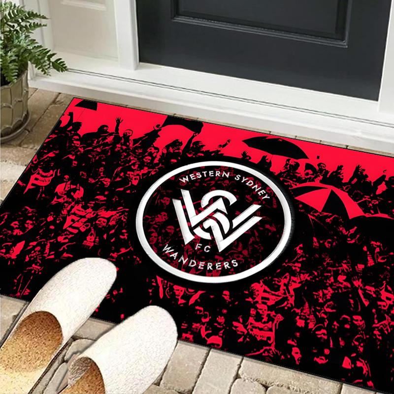 1PC rug Western Sydney Wanderers Fc Carpet, Chair Rug,Area Rug for Office Bedroom living rooms bedroom, Doormat decor Christmas fan gifts