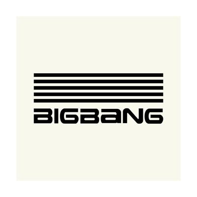 [Fuel Tank Size] "BIGBANG" Sticker (Leaves a Picture) [2-Pack] Black 004-A-B