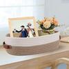 Cotton Rope Woven Basket Toilet Paper Basket Bohemian Storage Baskets for Countertop Organizing
