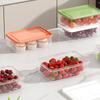 1/3 Stück Transparente Lebensmittel-Frucht-Aufbewahrungsbox mit Deckeln Tragbarer Kühlschrank-Gefrierschrank-Organizer Portioniert Fleisch Zwiebel Ingwer Knusperbox