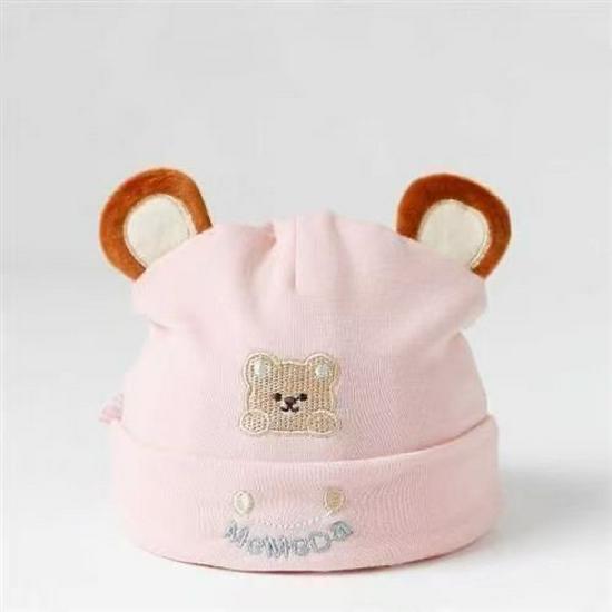 Unisex Bear Baby Hat for 0-6 Months - Cute and Adorable Newborn Cap for Spring and Autumn