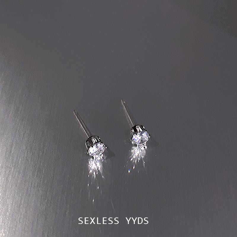 

Yyds! Флэш Циркон Серьги-пусеты для козелка уха, Защищающие уши, Гипоаллергенные серьги, Серьги-пусеты из стерлингового серебра S925 для женщин, Оригинальные серьги 4mm zircon earrings