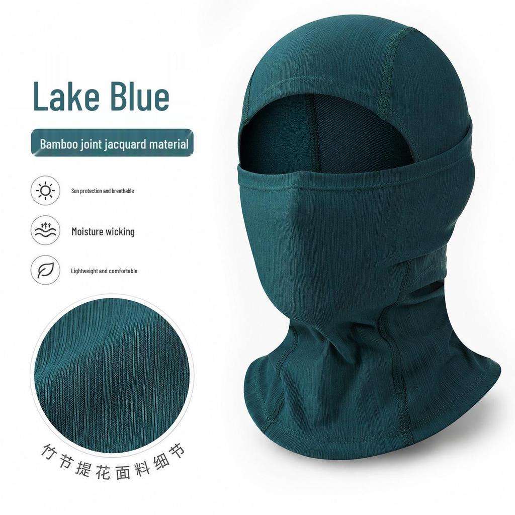 Ice Silk Windproof Cycling Mask: Sun-Protection Helmet Headwear