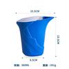 MERMOO YILAN Coffee Pot, 360ml Silicone Drip Pot, Lightweight Coffee Drip Kettle for Outdoor Camping and Travel (Blue)
