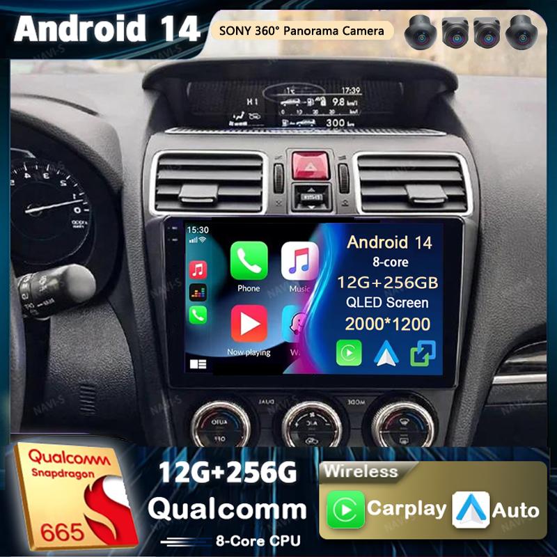 

Android 14 Carplay автомобильное радио для Subaru WRX Forester 4 SJ 2016 - 2022 Мультимедийный видеоплеер Навигация GPS Стерео 2Din DVD DSP