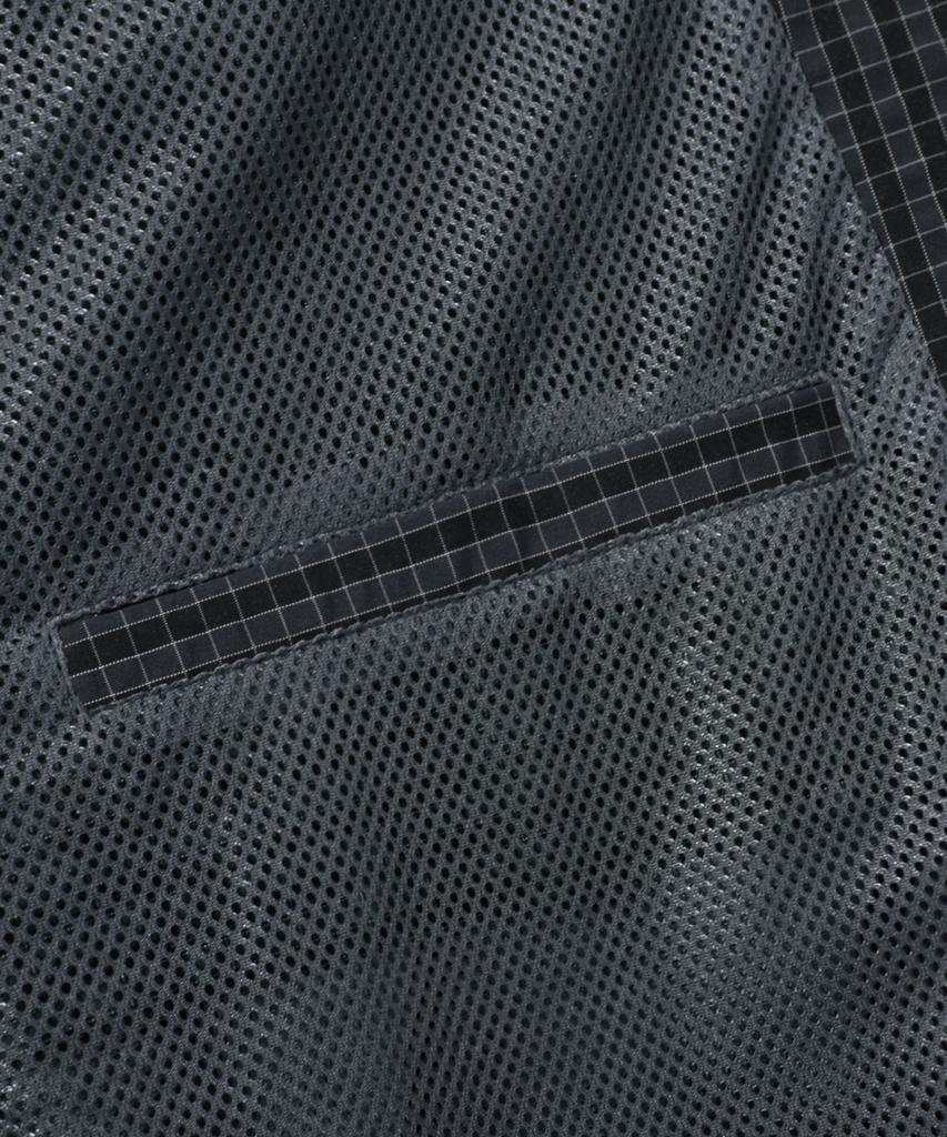 Trillion Check Pattern Hooded Zip-Up Windbreaker_Navy Black