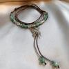 Meier New Chinese Ethnic Style Beaded Tassel Butterfly Necklace Women's New Arrivalretro Braided Clavicle Chain