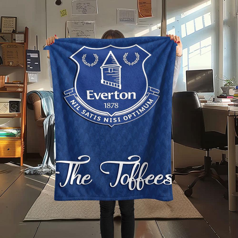 1PC Everton F.C Patterned Flannel Blanket Suitable For All Seasons for Home Decor Warmth and Comfort Gifts Holiday Present