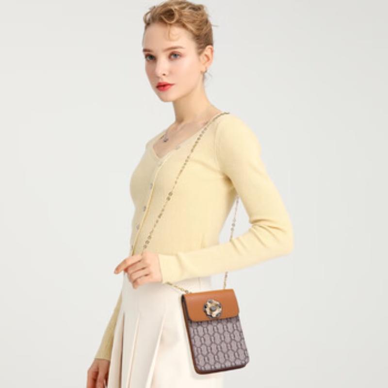 Tijie Helen Camellia Fashion Mini Phone Handbag