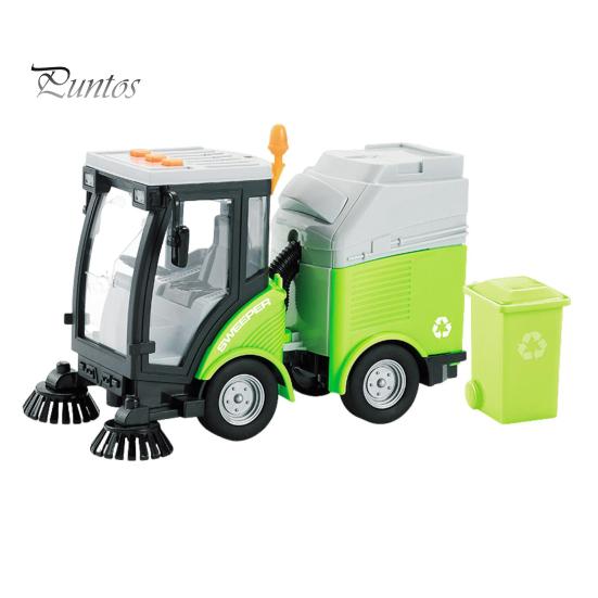 

Дитяча іграшка-санітарна вантажівка з музичним світлом, інерційний привід 1/16, реалістична модель транспортного засобу для прибирання вулиць, навчальна іграшка-вантажівка для прибирання снігу B